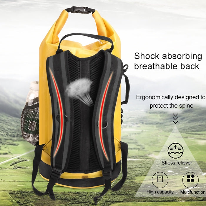 Outdoor Waterproof Dry Dual Shoulder Strap Bag Dry Sack Trekking Backpack