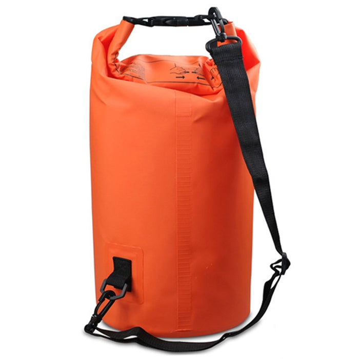 Outdoor Waterproof Double Shoulder Bag Dry Sack PVC Barrel Bag, Capacity: 20L