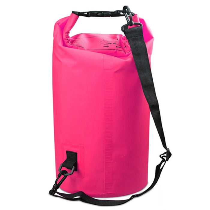 Outdoor Waterproof Double Shoulder Bag Dry Sack PVC Barrel Bag, Capacity: 20L