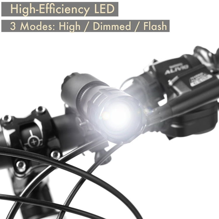 5W Mountain Bike Headlight Charging Zoom Glare Waterproof Flashlight Set Car Headlight + Taillight (Set Five)