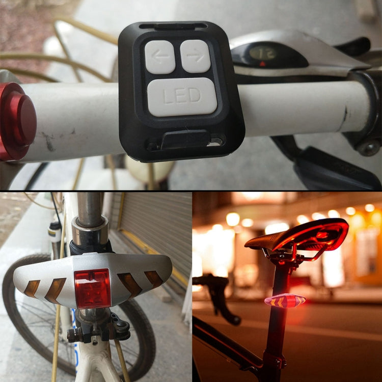 Bicycle Tail Light Intelligent Wireless Remote Control Turn Signal Warning Light, Battery Models