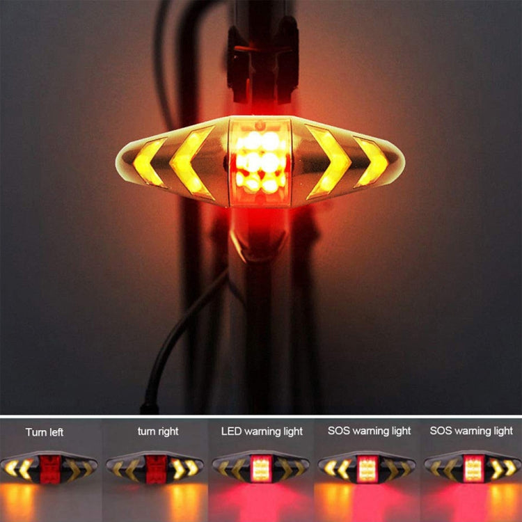 Bicycle Tail Light Intelligent Wireless Remote Control Turn Signal Warning Light, Battery Models