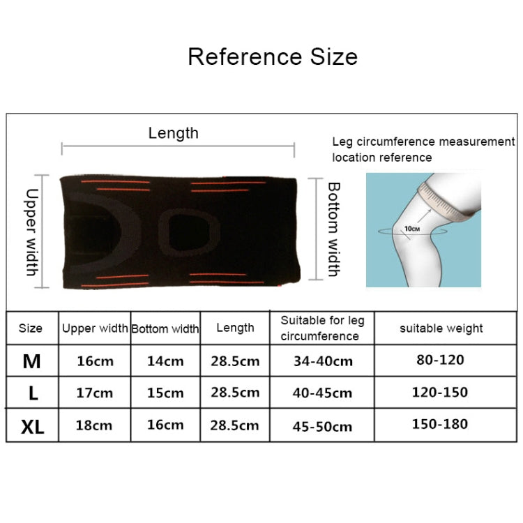 Sports High Elastic Shockproof Non-slip Silicone Knee Support Guards with Pressure Strip Size: M