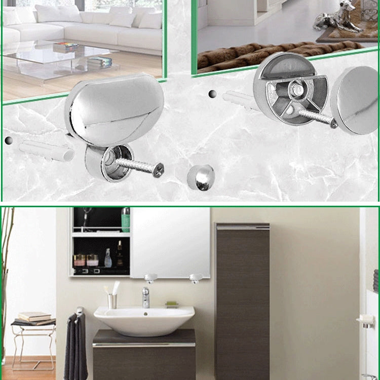 10 PCS Oval Glass Mirror Holder Buckle Fixing Accessories