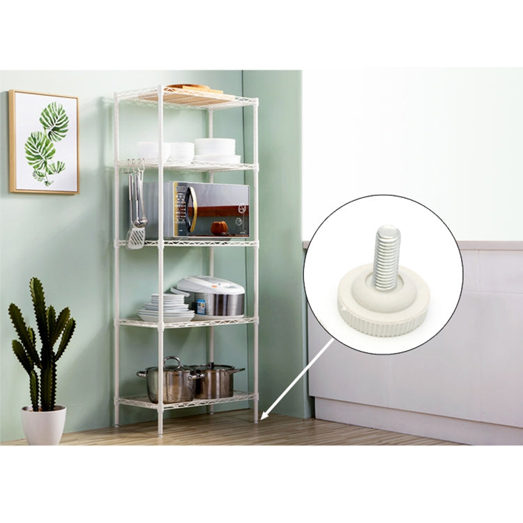 50 PCS M8 50mm Adjustable Support Plastic Chassis Metal Screw Furniture Mat (15mm)