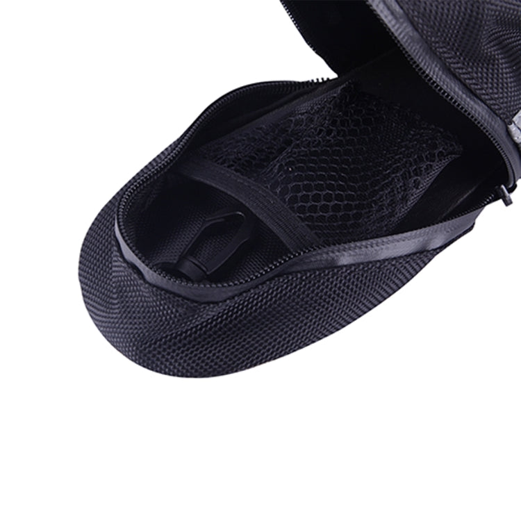 OQSPORT Bicycle Waterproof Seat Tail Bag Mountain Road Bike Saddle Bag with Waterproof Zipper & Quick Release Buckle & Tail Light Installation Rope, Size: 21x9x7cm(Black)