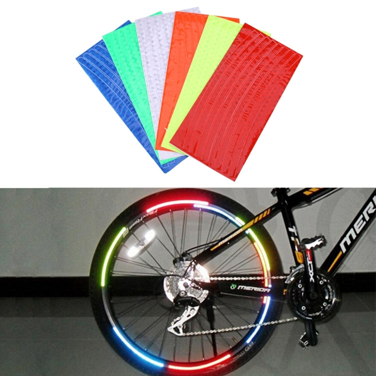 OQSPORT 10 PCS Fluorescent MTB Bike Sticker Bicycle Wheel Rim Reflective Stickers, Random Color Delivery