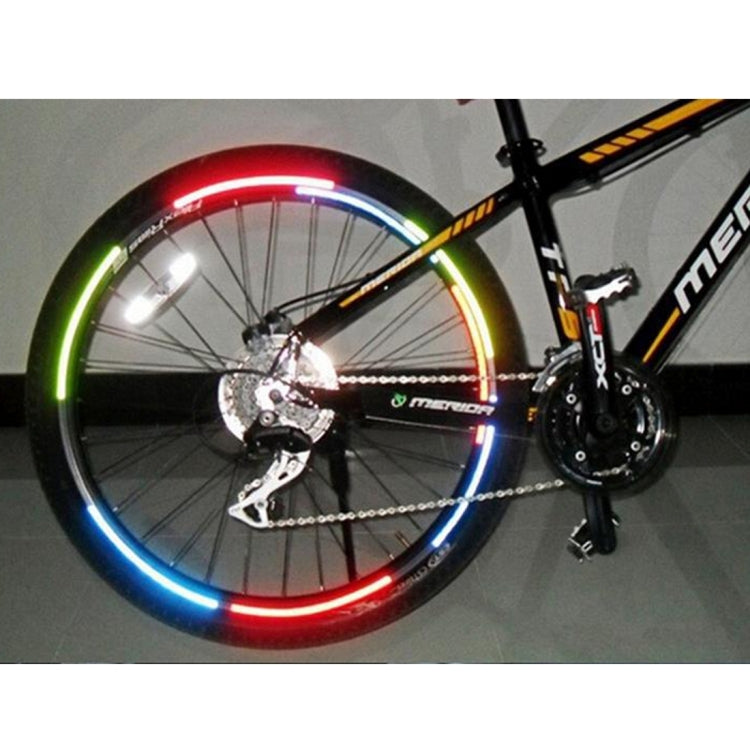 OQSPORT 10 PCS Fluorescent MTB Bike Sticker Bicycle Wheel Rim Reflective Stickers, Random Color Delivery