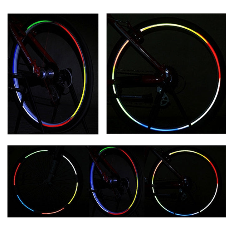 OQSPORT 10 PCS Fluorescent MTB Bike Sticker Bicycle Wheel Rim Reflective Stickers, Random Color Delivery