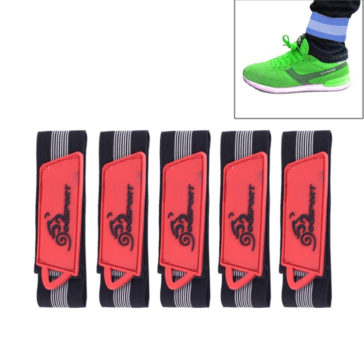 OQSPORT 5 PCS Portable Mountain Bike Bicycle MTB Safe Elastic Leg Pants Strap Belt, Random Color Delivery
