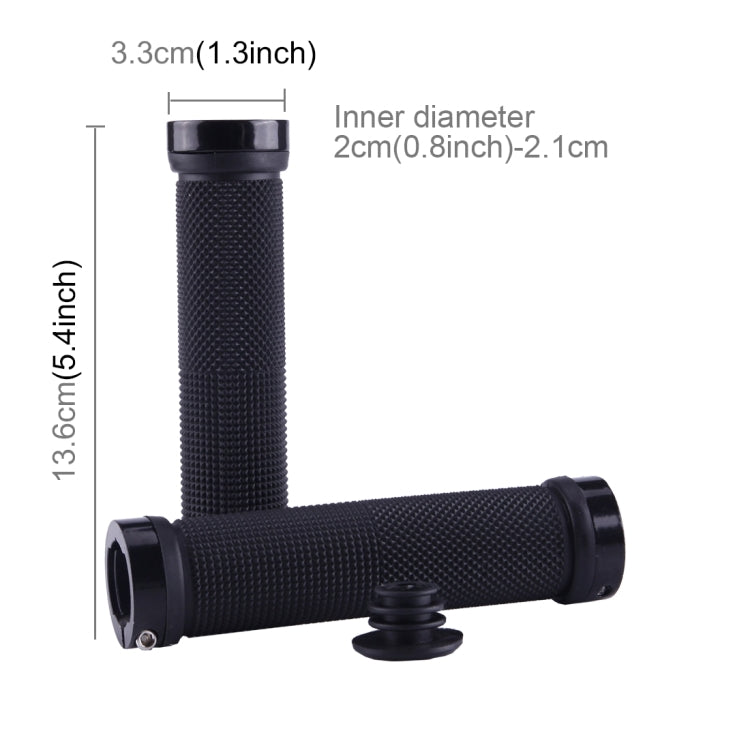 OQSPORT 2 PCS Bike Hand Grips Bilateral Lock Straight Barrel MTB Bicycle Anti-slip Handlebar Grips
