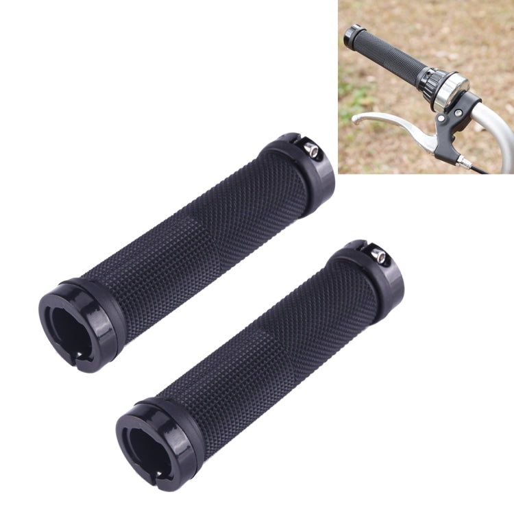OQSPORT 2 PCS Bike Hand Grips Bilateral Lock Straight Barrel MTB Bicycle Anti-slip Handlebar Grips