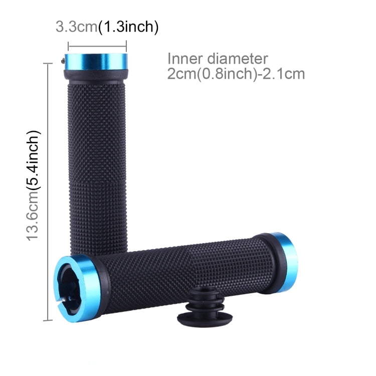 OQSPORT 2 PCS Bike Hand Grips Bilateral Lock Straight Barrel MTB Bicycle Anti-slip Handlebar Grips