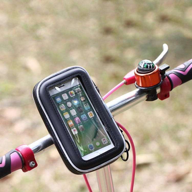 OQSPORT Universal Waterproof Bicycle Mobile Phone Bag with Mount Holder & hook and loop fastener Strap for iPhone 7, iPhone 6 & 6s, Samsung, HTC, Sony and other 4.7 inch Following Mobile Phones(Black)