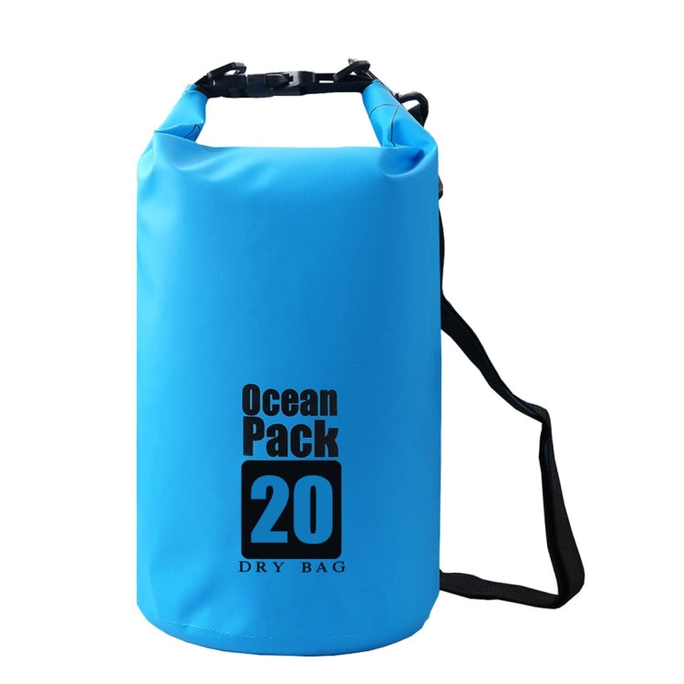 DZGOGO Portable Outdoor Waterproof Sport PVC Shoulder Strap Barrel Bag, Capacity: 15L