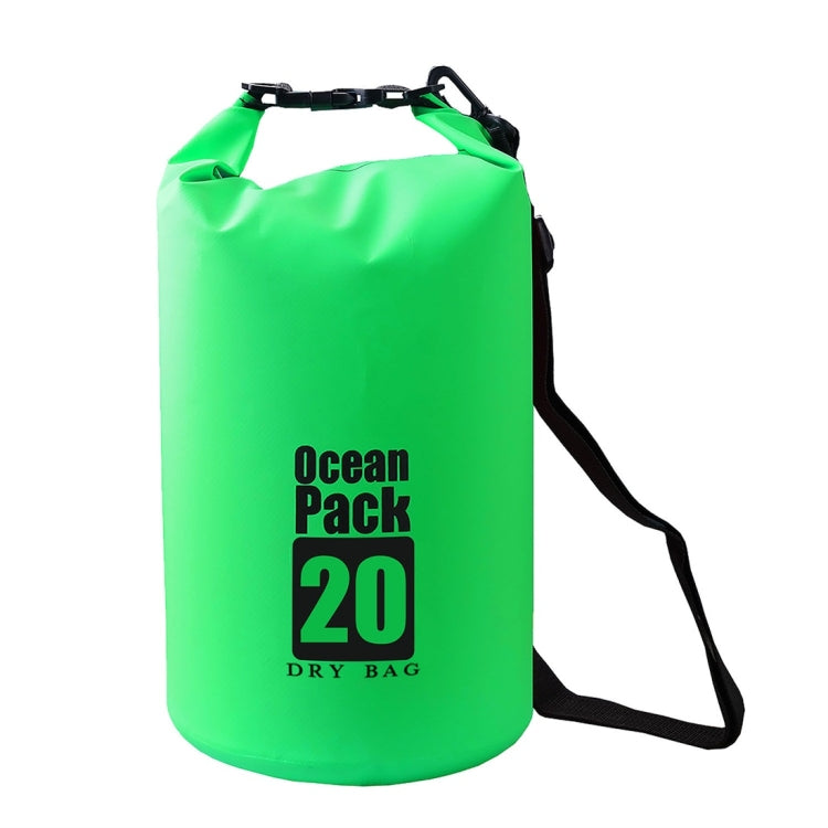 DZGOGO Portable Outdoor Waterproof Sport PVC Shoulder Strap Barrel Bag, Capacity: 20L