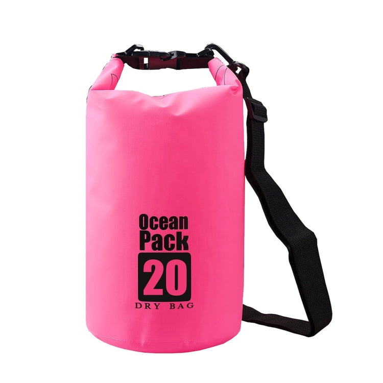 DZGOGO Portable Outdoor Waterproof Sport PVC Shoulder Strap Barrel Bag, Capacity: 20L