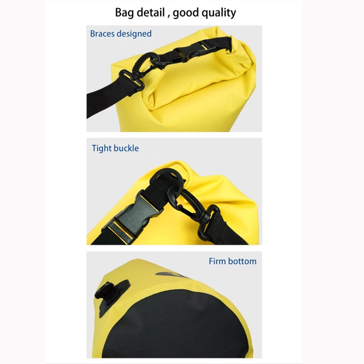 DZGOGO Portable Outdoor Waterproof Sport PVC Shoulder Strap Barrel Bag, Capacity: 20L