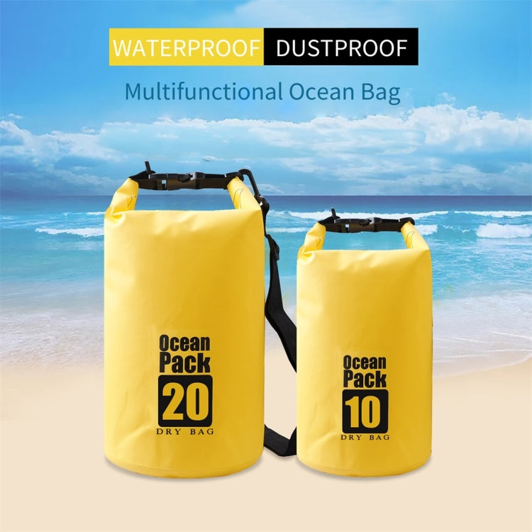 DZGOGO Portable Outdoor Waterproof Sport PVC Shoulder Strap Barrel Bag, Capacity: 20L