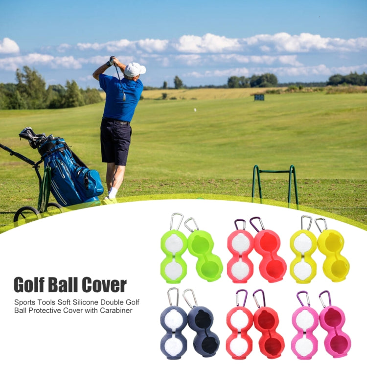 2 PCS Golf Silicone Double-ball Protective Sleeve