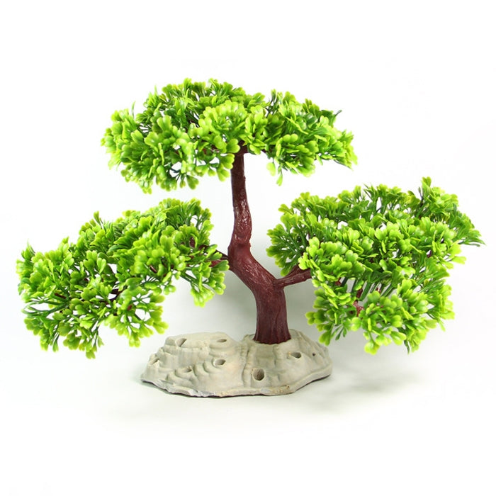 Artificial Tree Plant Grass Figurines Miniatures Aquarium Fish Tank Landscape, Size: 24.0 x 17.0cm