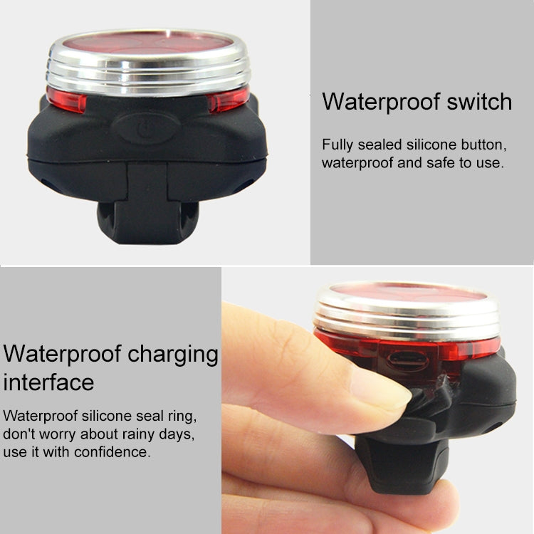 COB Lamp Bead 160LM USB Charging Four-speed Waterproof Bicycle Headlight / Taillight Set,  White Light No-polarized Dimming 650MA