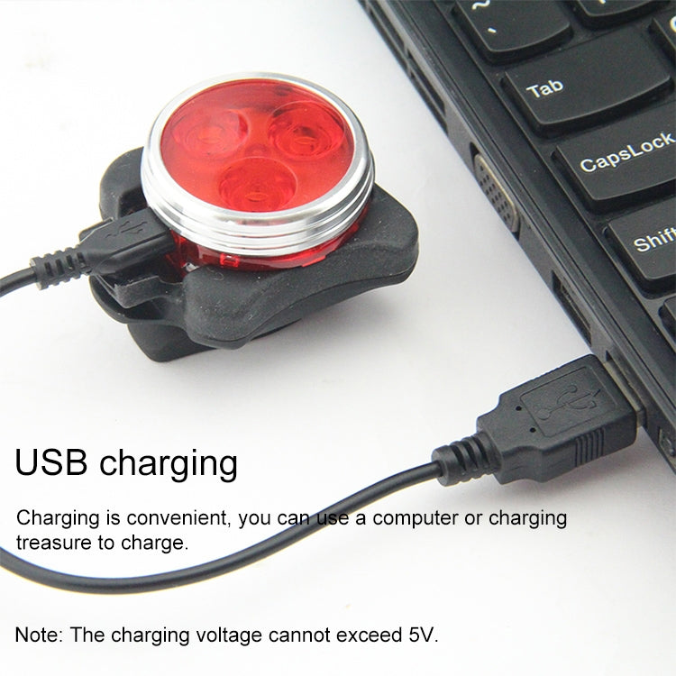 COB Lamp Bead 160LM USB Charging Four-speed Waterproof Bicycle Headlight / Taillight Set,  White Light No-polarized Dimming 650MA