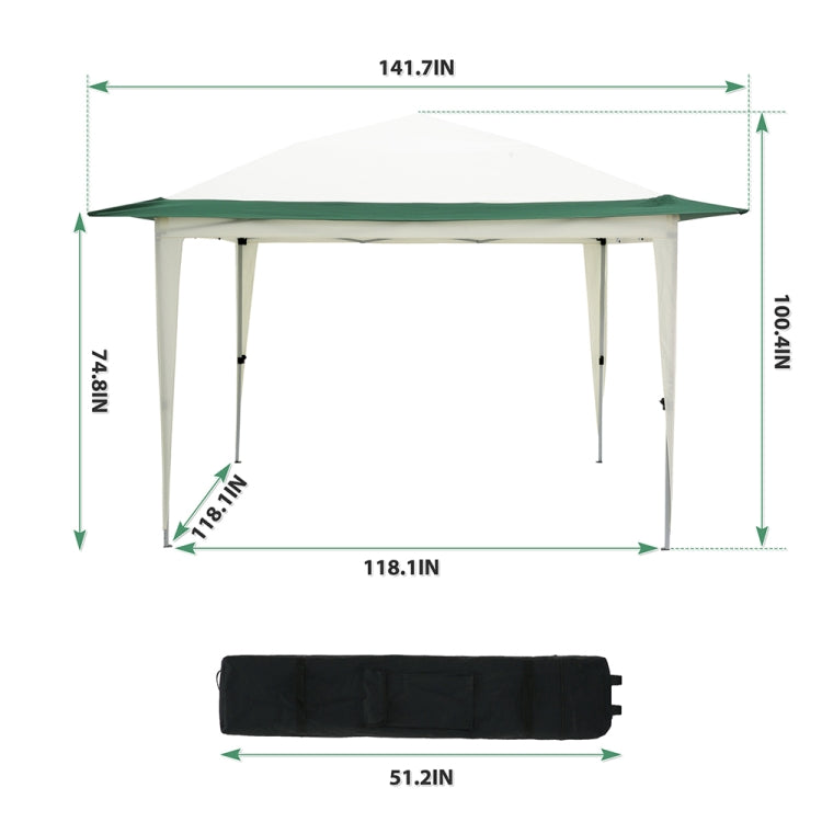 [US Warehouse] 3.6x3.6m Portable Outdoor Foldable Gazebo Tent Awning (Green)