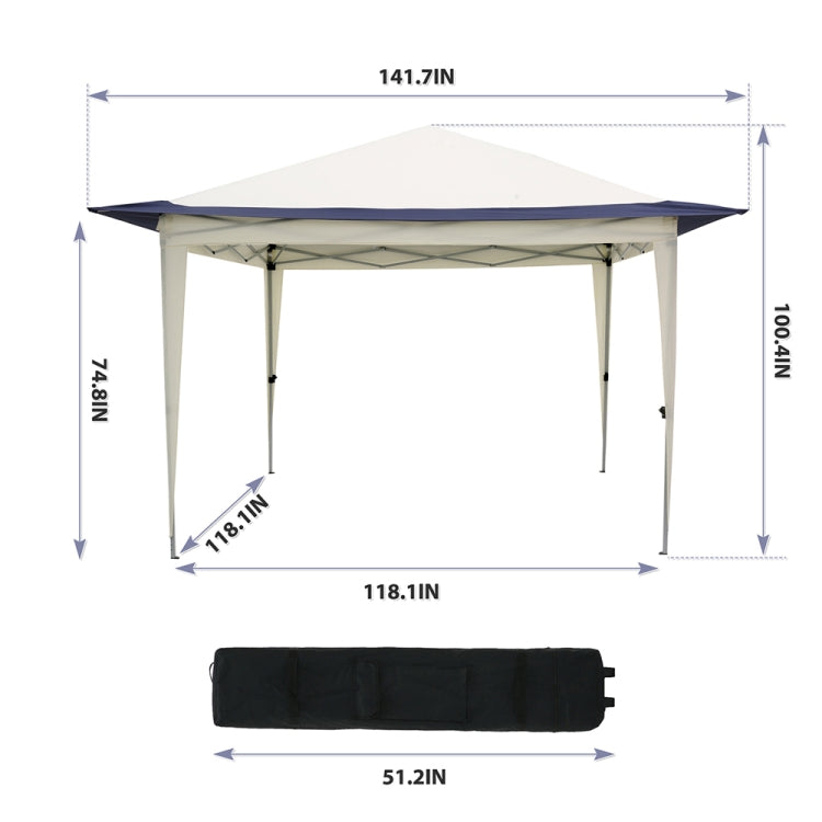 [US Warehouse] 3.6x3.6m Portable Outdoor Foldable Gazebo Tent Awning (Blue)