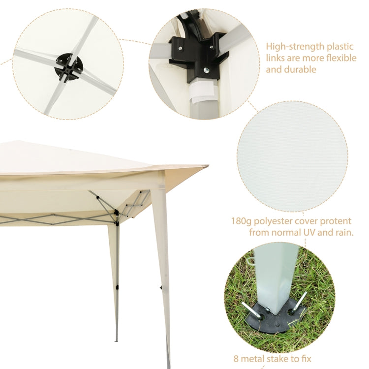[US Warehouse] 3.6x3.6m Portable Outdoor Foldable Gazebo Tent Awning (Beige)