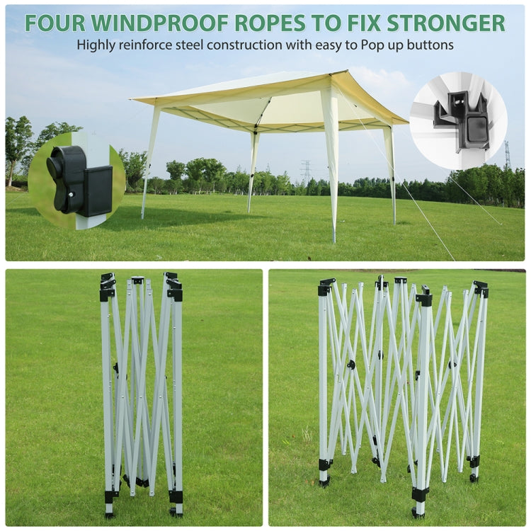 [US Warehouse] 3.6x3.6m Portable Outdoor Foldable Gazebo Tent Awning (Beige)