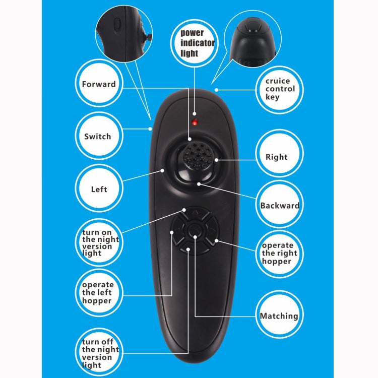 D13C Multi-function Double Warehouse Remote Control Nesting Ship Fishing Bait Boat (Black)