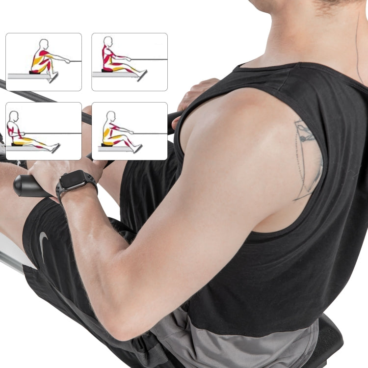 [US Warehouse] Home Folable Water Rowing Machine Rower with LCD Monitor