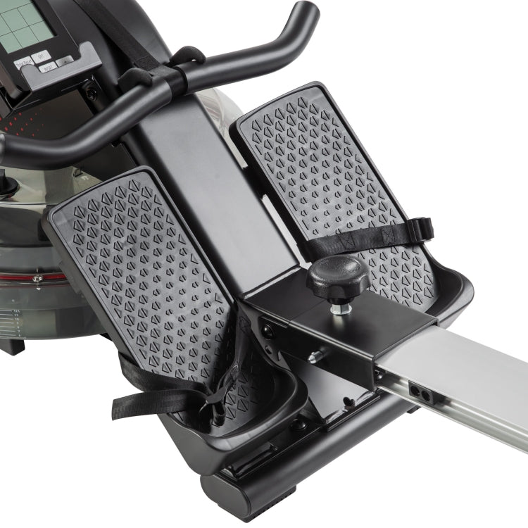 [US Warehouse] Home Folable Water Rowing Machine Rower with LCD Monitor