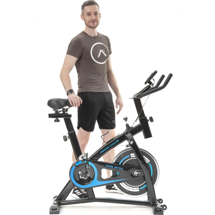 [US Warehouse] Home Indoor Cycling Bike Trainer Fitness Equipment with Seat Cushion & LCD Monitor