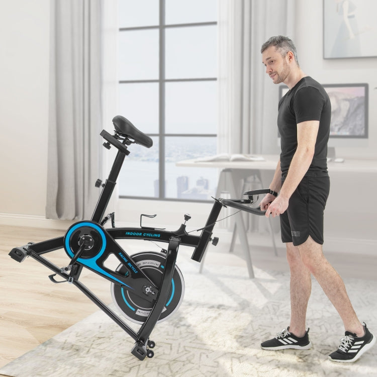[US Warehouse] Home Indoor Cycling Bike Trainer Fitness Equipment with Seat Cushion & LCD Monitor