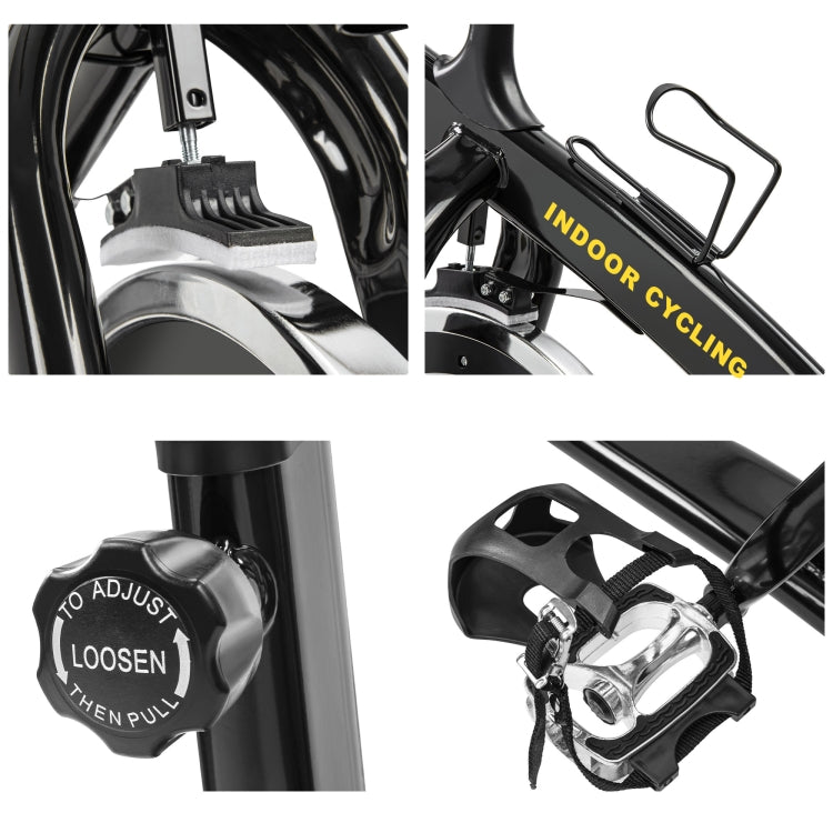 [US Warehouse] Home Indoor Cycling Bike Trainer Fitness Equipment with Seat Cushion & LCD Monitor