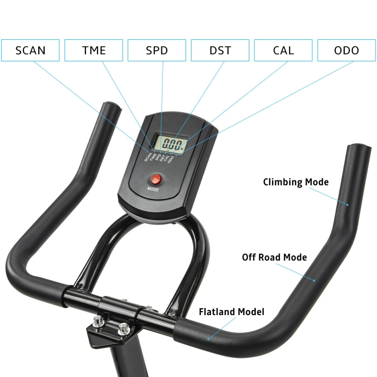 [US Warehouse] Home Indoor Cycling Bike Trainer Fitness Equipment with Seat Cushion & LCD Monitor