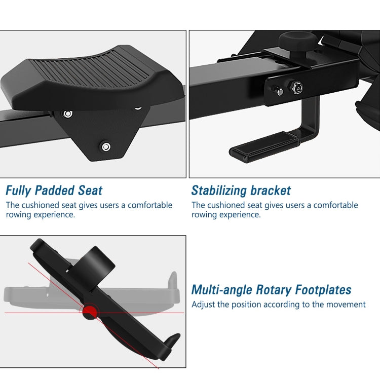 [US Warehouse] Home Foldable Magnetic Rower Rowing Machine with 8 Resistance