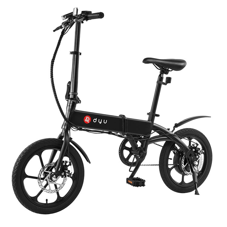 [EU Warehouse] dyu A1F 250W 25KM 16 inch Foldable Electric Bicycle Scooter (Black)