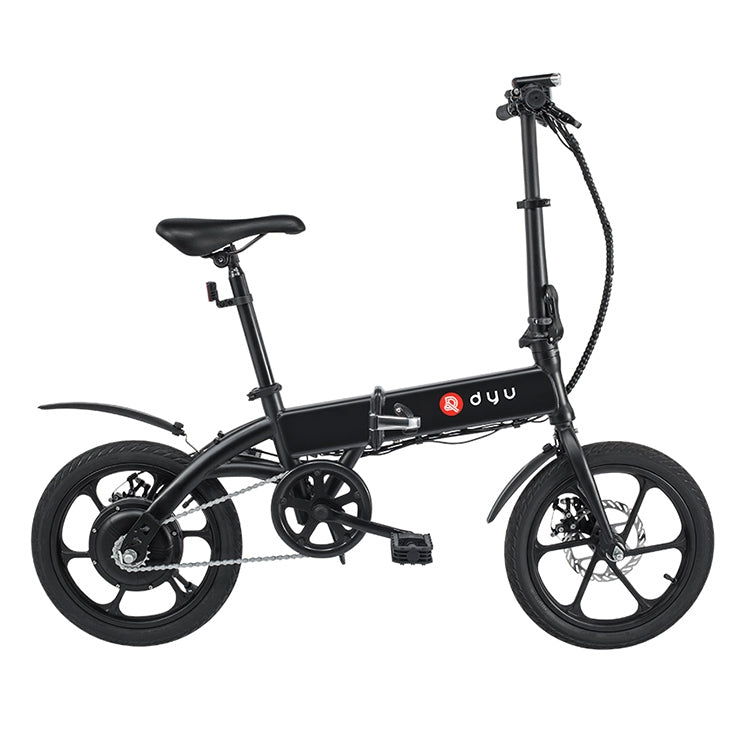 [EU Warehouse] dyu A1F 250W 25KM 16 inch Foldable Electric Bicycle Scooter (Black)