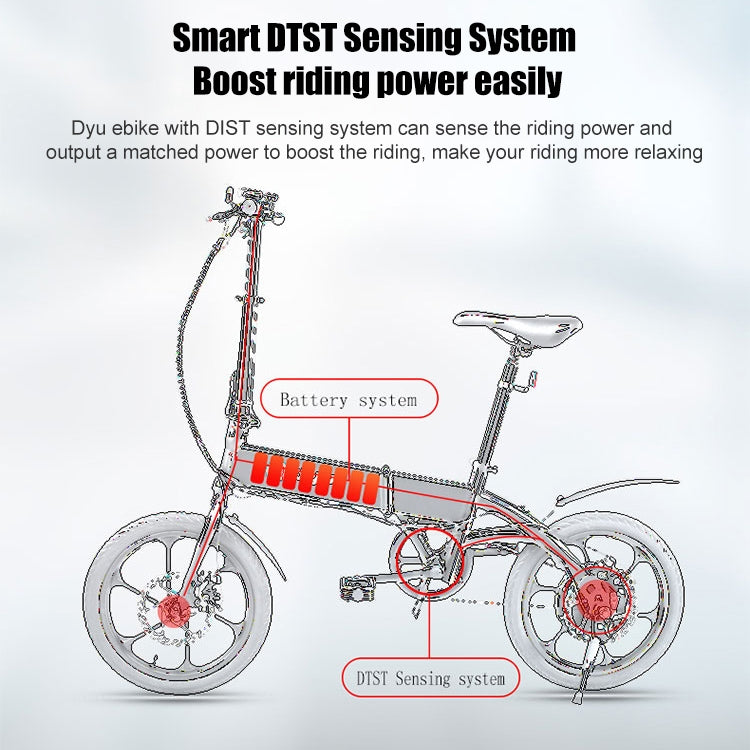 [EU Warehouse] dyu A1F 250W 25KM 16 inch Foldable Electric Bicycle Scooter (Black)