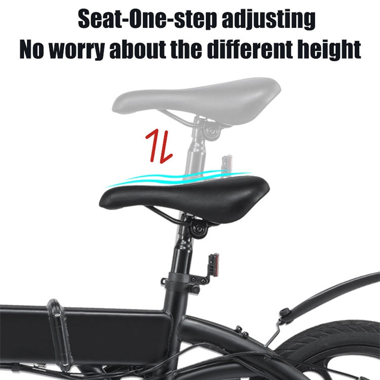 [EU Warehouse] dyu A1F 250W 25KM 16 inch Foldable Electric Bicycle Scooter (Black)
