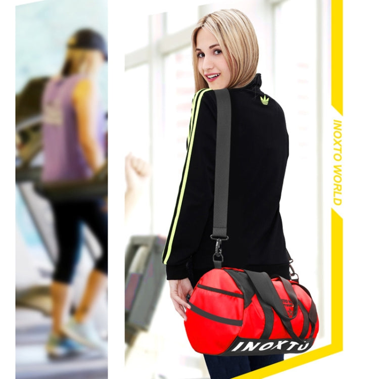 IX LK8074 Alphabet Printing Cylinder Shape Bottom Waterproof One-shoulder Portable Yoga Travel Bag for Men / Women, Size: 40 x 24 x 24cm