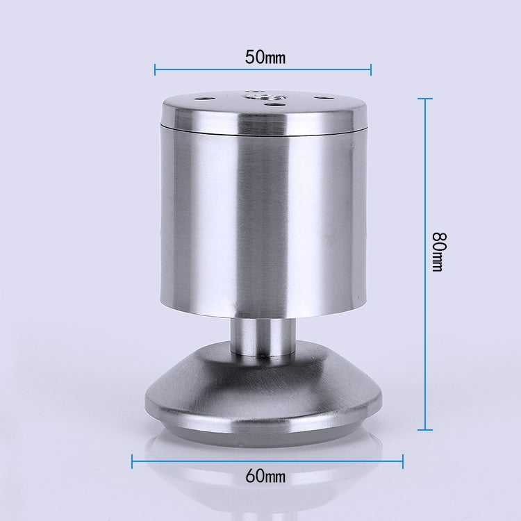 5 PCS Stainless Steel Wire Drawing Thickened Column Sofa Furniture Cabinet Foot, Height: 80mm