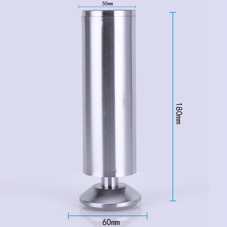 3 PCS Stainless Steel Wire Drawing Thickened Column Sofa Furniture Cabinet Foot, Height: 180mm
