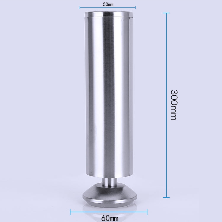 2 PCS Stainless Steel Wire Drawing Thickened Column Sofa Furniture Cabinet Foot, Height: 300mm