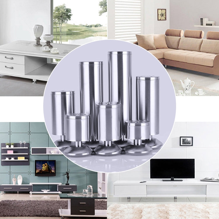 2 PCS Stainless Steel Wire Drawing Thickened Column Sofa Furniture Cabinet Foot, Height: 300mm