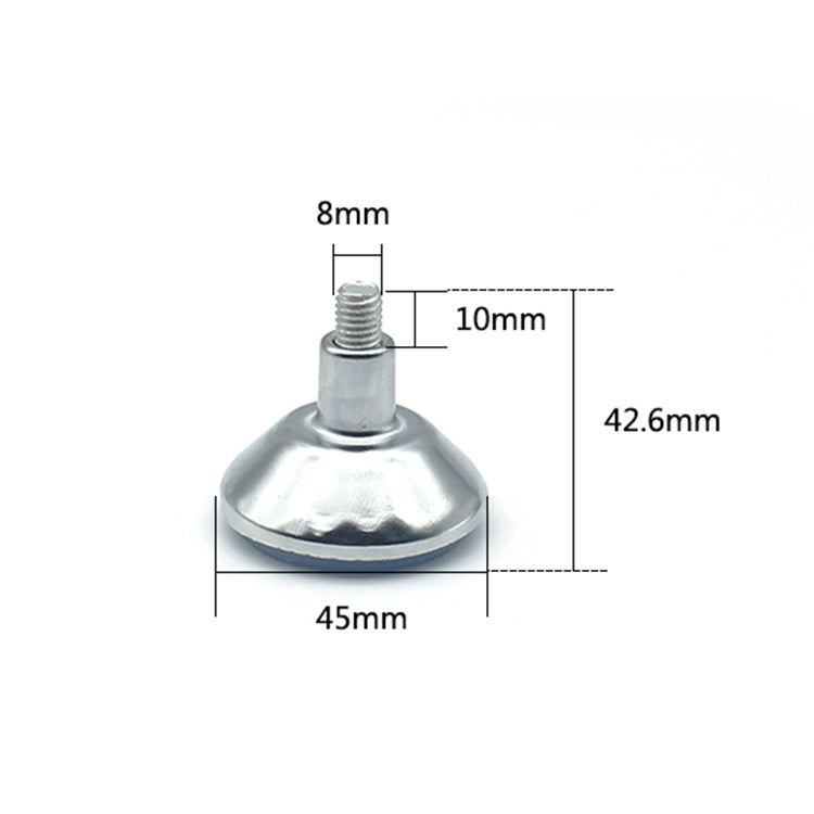 20 PCS Horn Shaped Adjustable Foot Pad, M8 (Wire Length) 10-45mm Bottom
