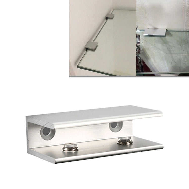 5 PCS Double Hole Aluminum Alloy Glass Fixing Clip, L, 12mm